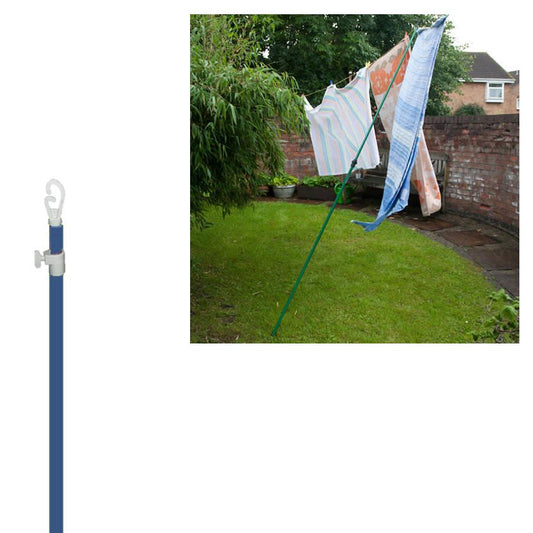 Heavy Duty Line Prop Telescopic Extending Clothes Pole Support Line Prop 120cm + 100cm 22035 / ST0643 (Big Parcel )