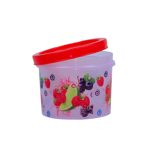 Plastic Container with Print Assorted Designs and Colours MX4092