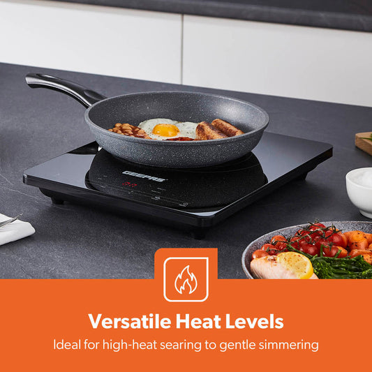 Glass Electric Digital Portable Induction Cooker Hot Plate Hob Single 2000W GIC33020UK (Parcel Rate)