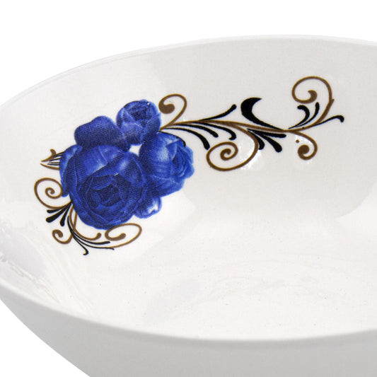 Durane Ceramic Cereal Bowl Blue Rose 400ml 15 x 15 cm 10494 (Parcel Plus Rate)