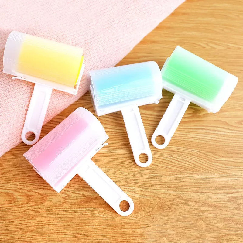Double Pack Reusable Sticky Lint Roller with Cover 12 x 18 x 7 cm Assorted Colours 260g 9001