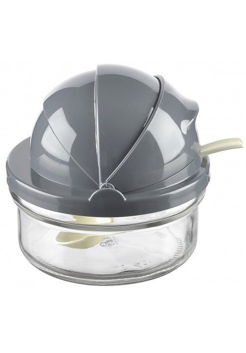 TTZ Shutter Sugar Pot Glass 420ml Assorted Lid Colours KC302