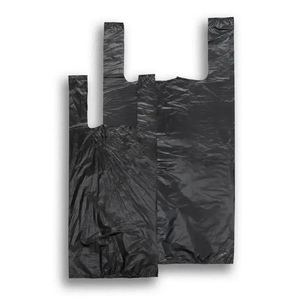 spruce Small Black Vest Carriers 80 Pcs  8 x 13 x 18 Approx  SKU 17754