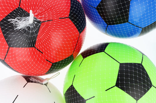 PVC Football in Net 22cm Assorted Colours R38088 (Large Letter Rate)
