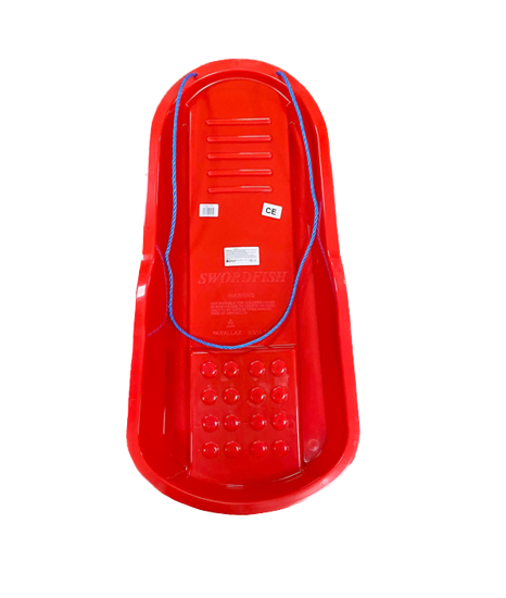 Children's Plastic Swordfish Snow Sleigh Sledge with Rope 85 x 40 cm Red S3R