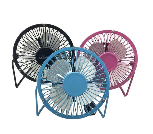 Metal USB Mini Desk Fan 2.5W Assorted Colours 2527