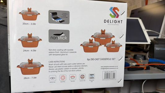 Die Cast Casserole Gold  3 PCS Set DL90153