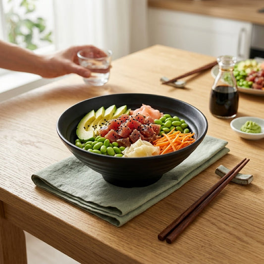 Black Noodles Soup Bowl 22cm, 292g – SKU8194