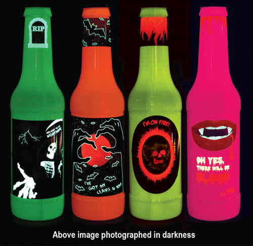 Giant Plastic Glow in the Dark Money Saving Bottle Assorted Colours BOT010 (Big Parcel Rate)