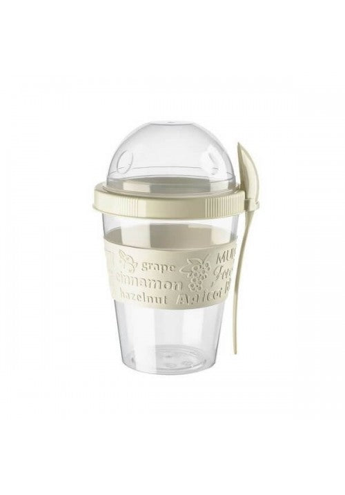 TTZ Plastic Take And Go Yoghurt Muesli Granola Cup with Dome Top 600ml Assorted Colours AP9199 (Parcel Rate)