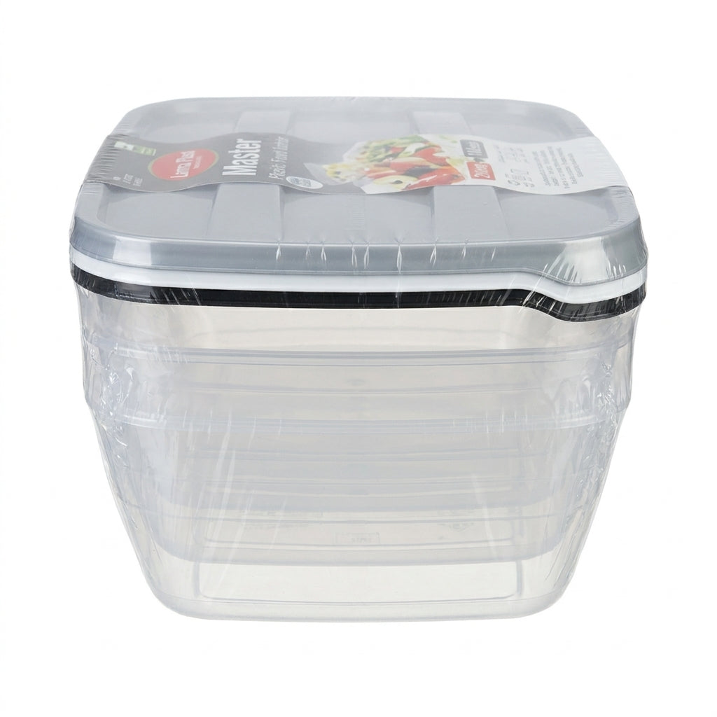 Plastic Food Container 99%Airtight 1.8L 3Pack 16x23x7.5cm(approx.) 360g(NW) SKU 14153
