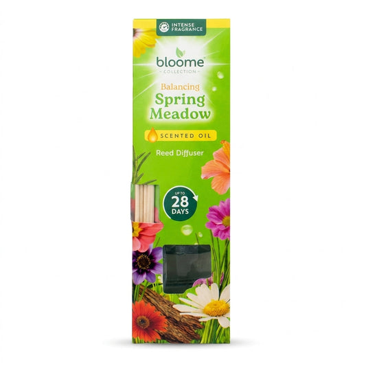 Reed Diffuser for Continuous Home Fragrance Bloome Balancing Spring Meadow Scented Oil 30ml 28 Days SKU MW-5056683934854-PP
