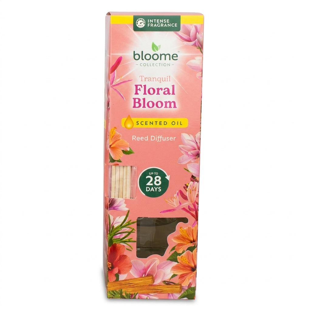 Scented Oil Reed Diffuser for Serene and Luxurious Spaces Tranquil Floral Bloom 30ml Capacity Up to 28 Days SKU MW-5056683934861-PP