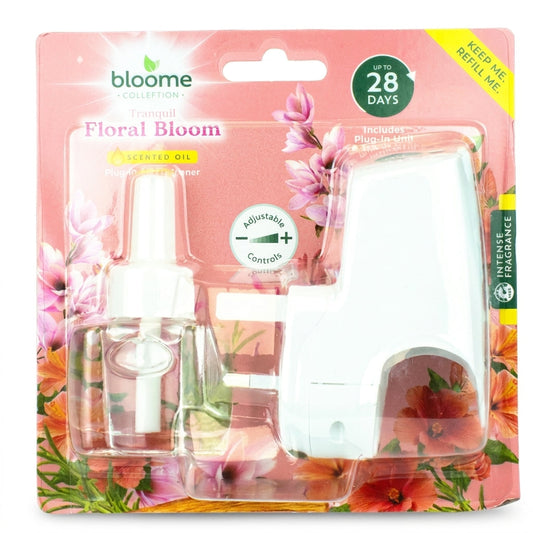 Scented Oil Plug-in Air Freshener and Refill for Continuous Home Fragrance Tranquil Floral Bloom Adjustable Controls 20ml 1.2kg SKU MW-5056683934946-PP