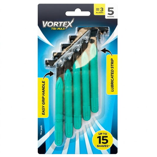 Mens Triple Blade Disposable Razors 5pk 65g SKU 321232