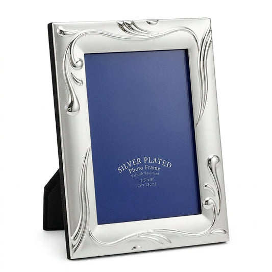 Silver Plated Photo Frame for Displaying Cherished Memories Tarnish Resistant 9x13cm SKU MW-501975800705110-PP