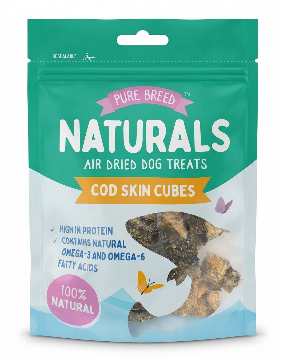 Pure Breed Naturals Cod Skin Cubes 50g 68gNet SKU 325140