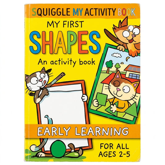 Squiggle My First Activity Book for Early Learning ABC 123 Shapes 27x20cm 100g SKU P2831