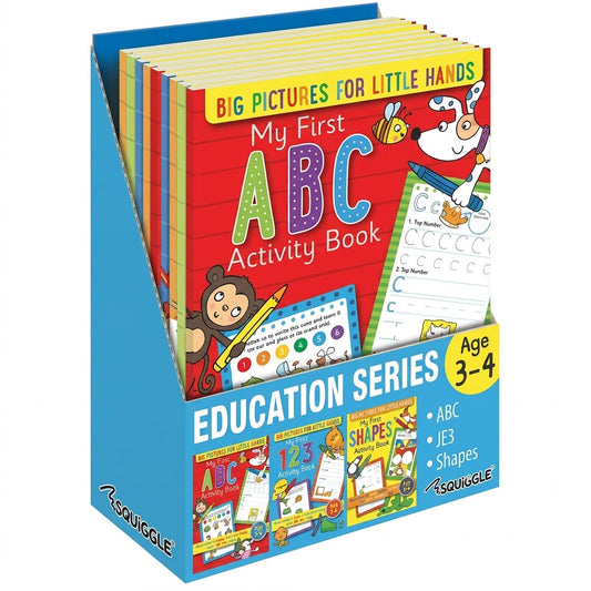 Squiggle My First Activity Book for Early Learning ABC 123 Shapes 27x20cm 100g SKU P2831