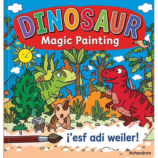 Squiggle Magic Painting Book Unicorn and Dinosaur Assorted 20x20cm 73g SKU P2838