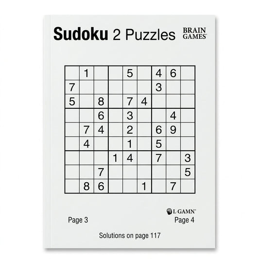 Brain Games Sudoku Puzzles Book 27x20x0.5cm 186g SKU P2107