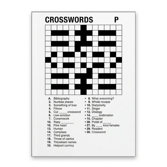 Brain Games Crossword Puzzle Book Over 120 Puzzles 27x20x0.5cm 19g SKU P2164