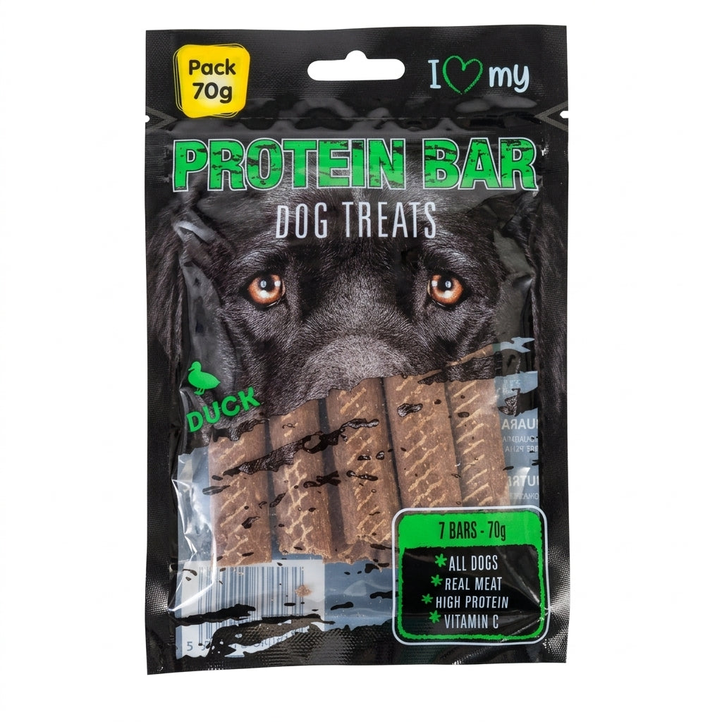 Reward & Train – High-Protein Duck Dog Treat Bars, Real Meat, 7 Bars 70g