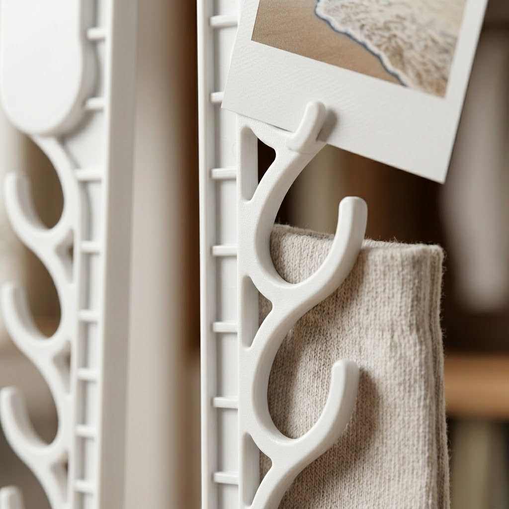 ABS Space-Saving Hanger with Multifunctional Clips – 36 x 9 x 2cm, 118g – SKU 8166