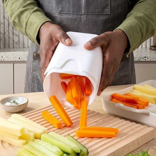 Perfect Fries Potato Chips Cutter Slicer – One-Step Vegetable Fry Cutter with Stainless Steel Blade, SKU 4473 A