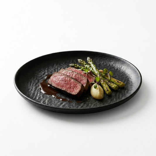 Black Dinner Plate 24cm, 211g – SKU 8192