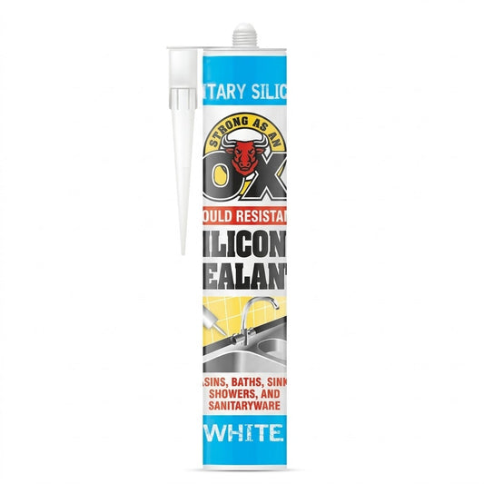 SAAO Kitchen &amp; Bathroom Silicone Sealant 300ml White – SKU 3192