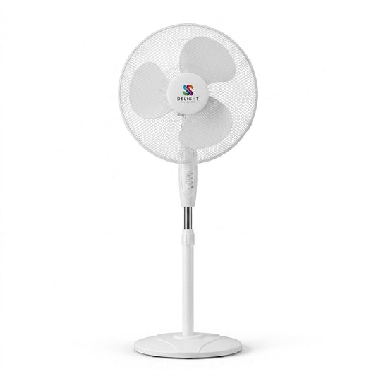 SAIF 16" Stand Fan 3-Speed Adjustable Height 1.25m White 50W SKU DL2013/F15