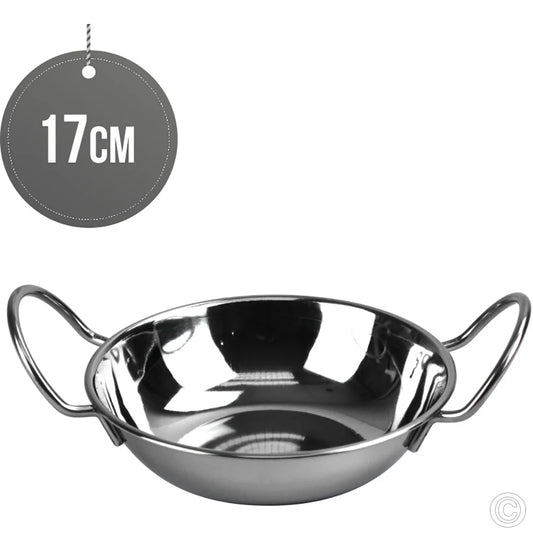 Stainless Steel Balti Curry Food Serving Dish with Handle 17cm ST3007