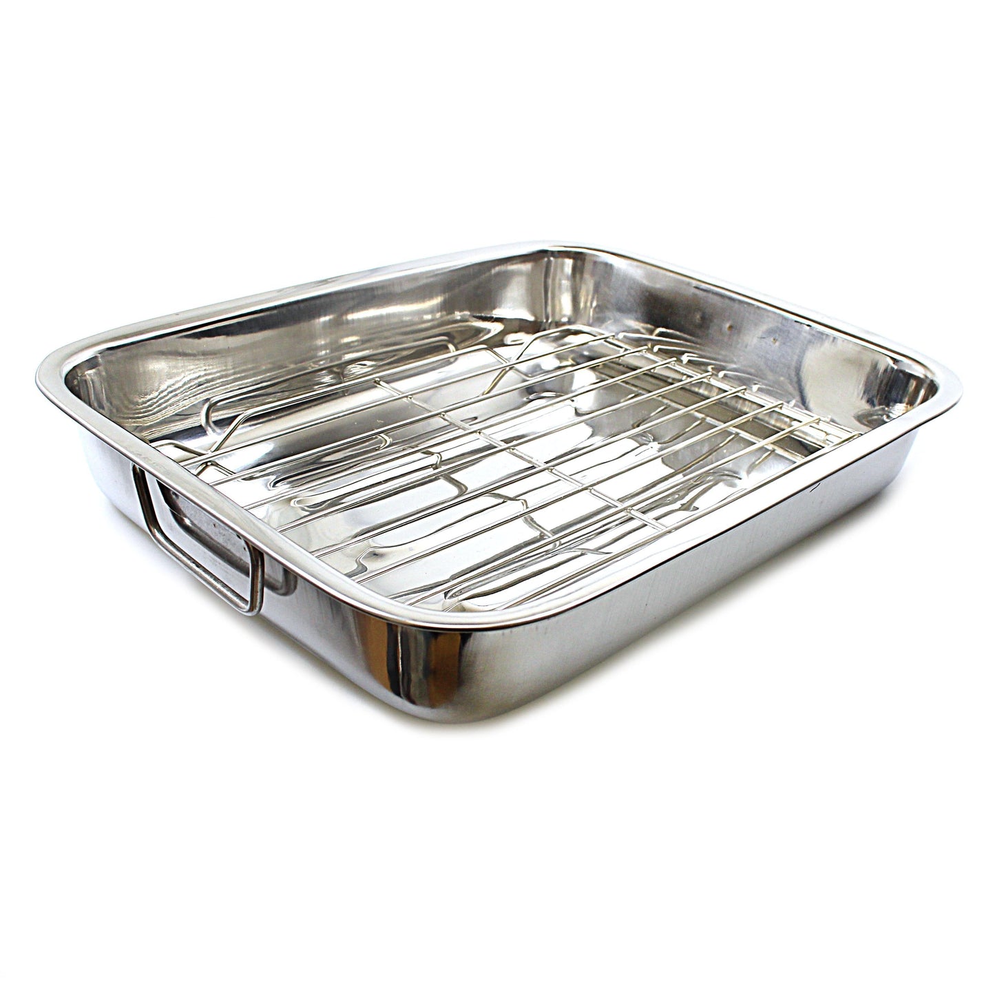 Stainless Steel Roasting Lasagne Tray with Handles and Rack 25cm ST3236 A