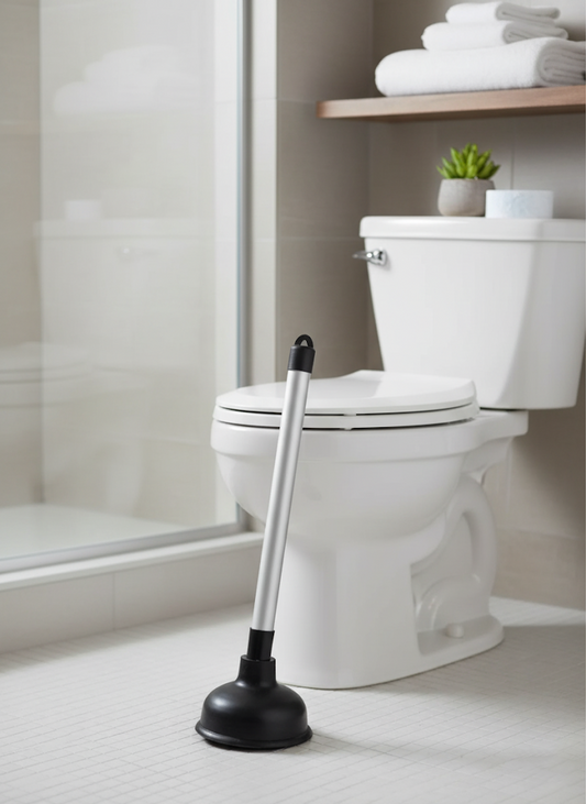 Heavy Duty Bathroom Toilet Plunger Drainer Plastic Stick CK4068 A (Parcel Rate)