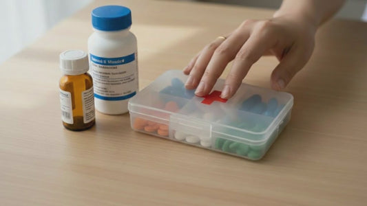 Clear Plastic First Aid Pill Box Organiser 9 x 6cm 5542