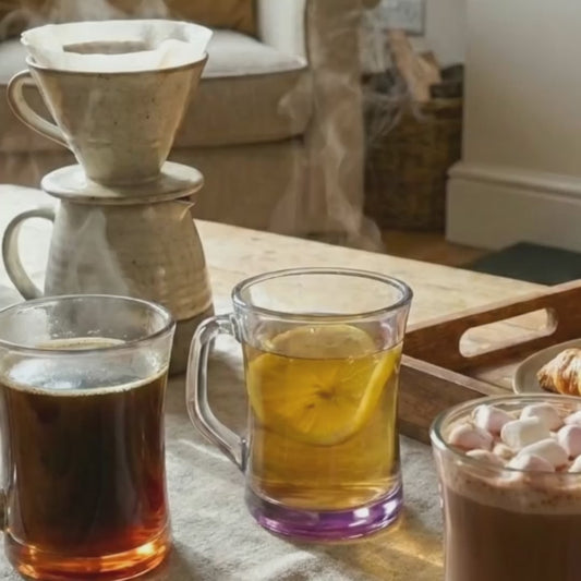 Zen Coral Glass Tea Mug 225cc Set of 3 ZPL404AC