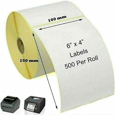 Thermal Labels 4x6 Inches  Printer Labels 500 Labels Per Roll UK L500