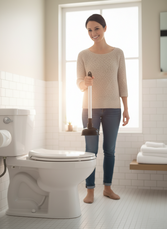 Plastic Bathroom Toilet Plunger 27 cm 1942 A (Parcel Rate)