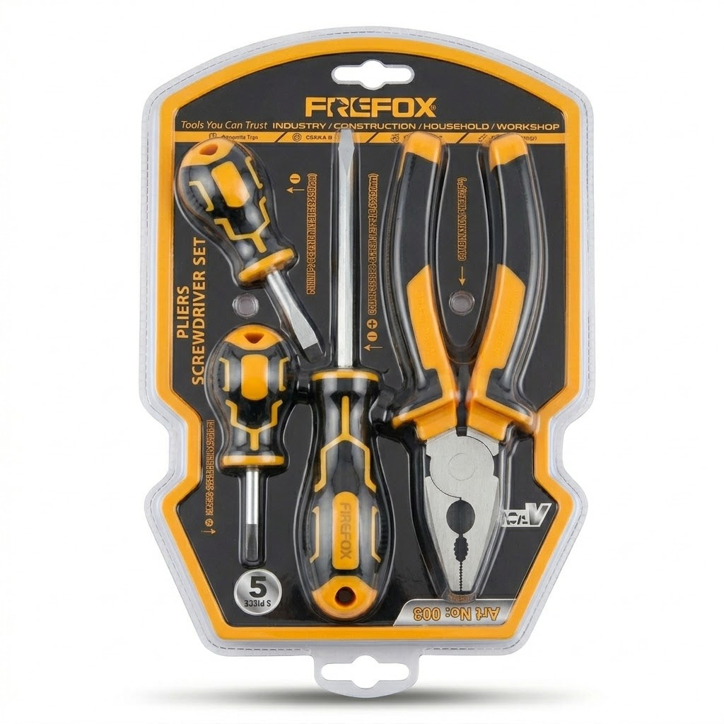 5PC Plers Screwdriver Set 507g 28 x 18cm SKU 8150