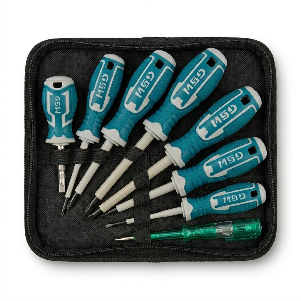 7-Piece Screwdriver DIY Set 589g – Compact 20 x 25cm Tool Kit, SKU 8151