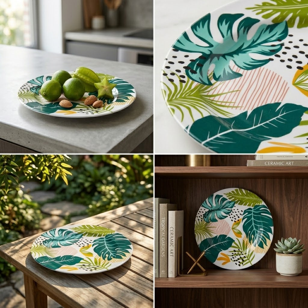 Plastic Plate Assorted Colours 23cm 176g - Pack of 8188