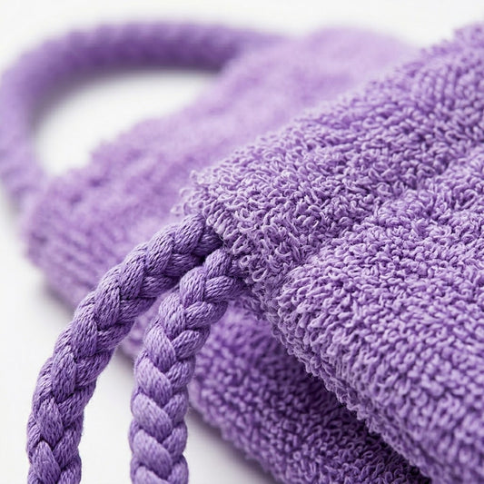 Exfoliating Bath Shower Towel Strap with Dual Handles, Long Reach, Soft Cleaner, Assorted Colours, 38g – SKU 8179