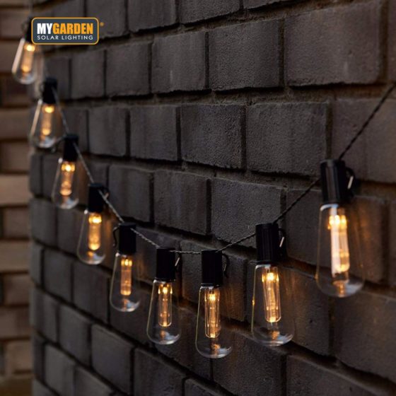 Garden Edison Bulb String Lights 10pk 2.25 m White LED 1052 (Parcel rate)