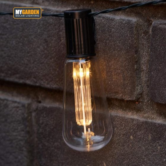 Garden Edison Bulb String Lights 10pk 2.25 m White LED 1052 (Parcel rate)