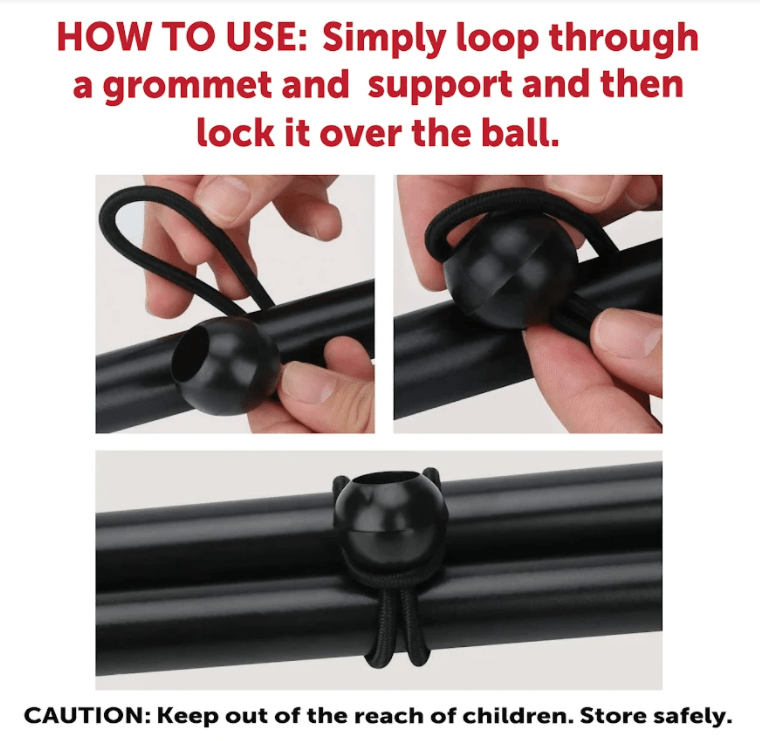 4" Ball Bungee Ties Pack of 10 1132 (Parcel Rate)