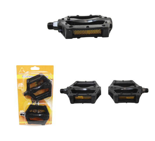 Bicycle Bike Pedals with Reflective Safety Strip 10 x 8cm 1853 (Parcel Rate)