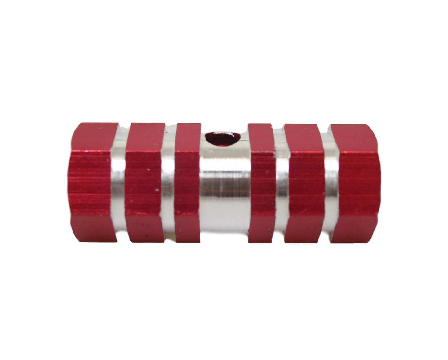 Aluminium Striped Bike Bicycle Pedal Foot Rest Axle Peg 7 x 2.3cm Pack of 2 Assorted Colours 1861 (Parcel Rate)