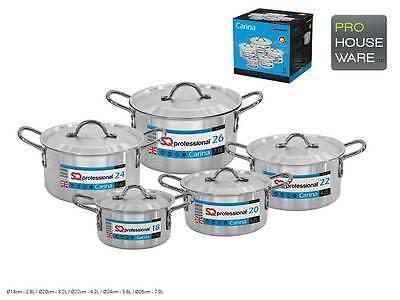 SQ Professional Galaxis Carina Aluminium Casserole Set of 5 18-20-22-24-26cm 2159 / 4881  (Big Parcel Rate)