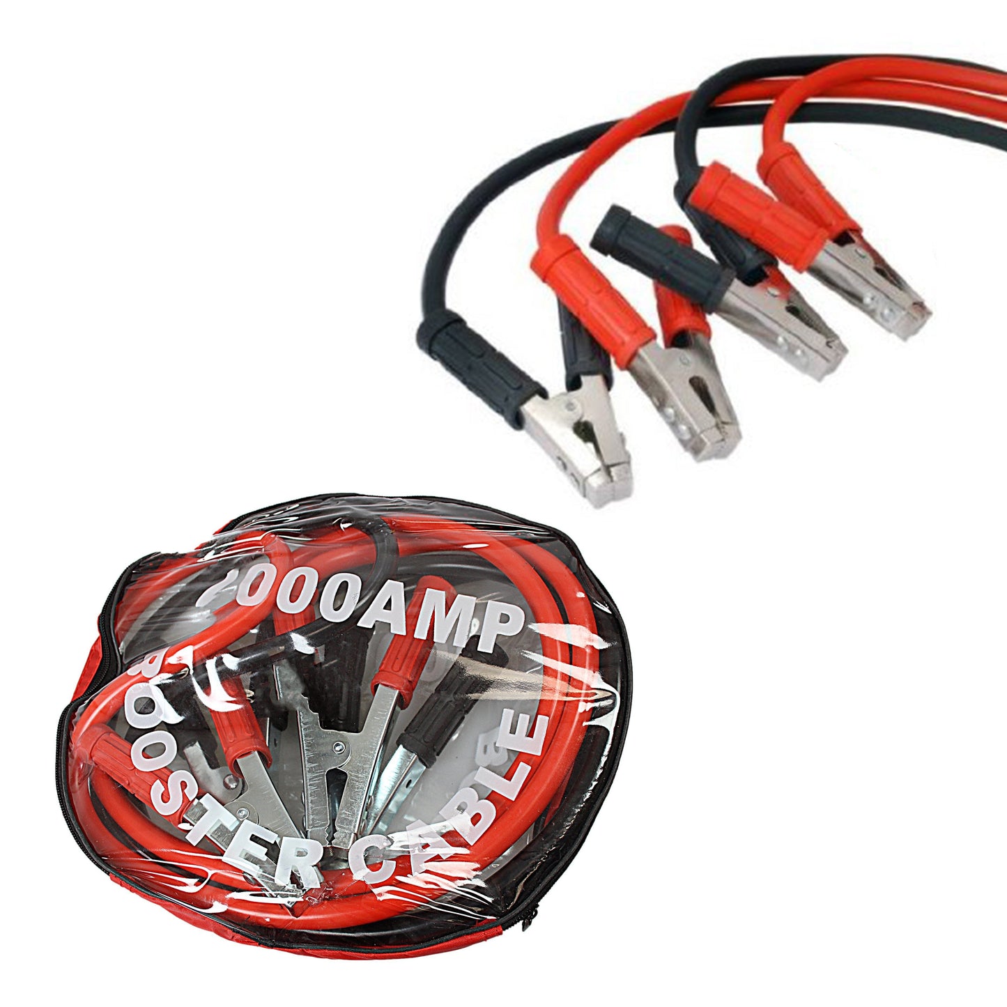 Heavy Duty Jump Car Start Jump Lead 1000 Amp 2 Metre Red Black 2133 (Parcel Rate)